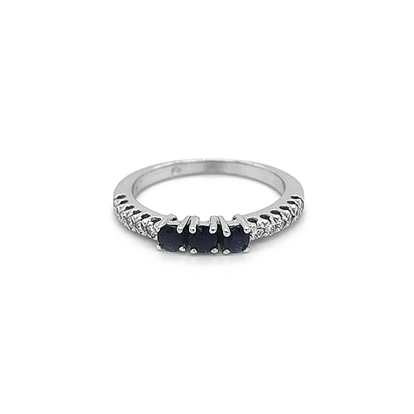 Gold Ring with Sapphires and Diamonds