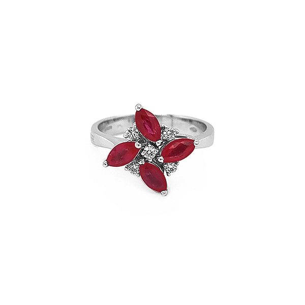 Gold Ring with Rubies and Diamonds