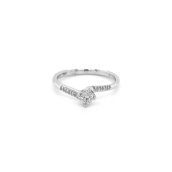 Gold Engagement Ring with Diamonds