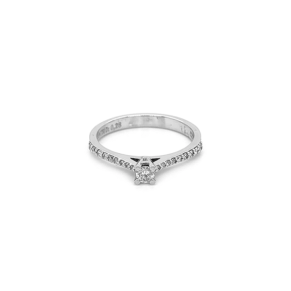 Gold Engagement Ring with Diamatny