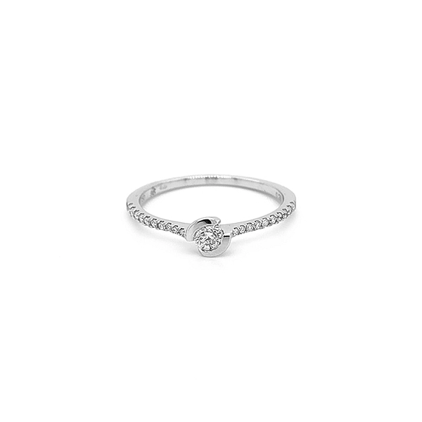 Gold Engagement Ring with Diamonds