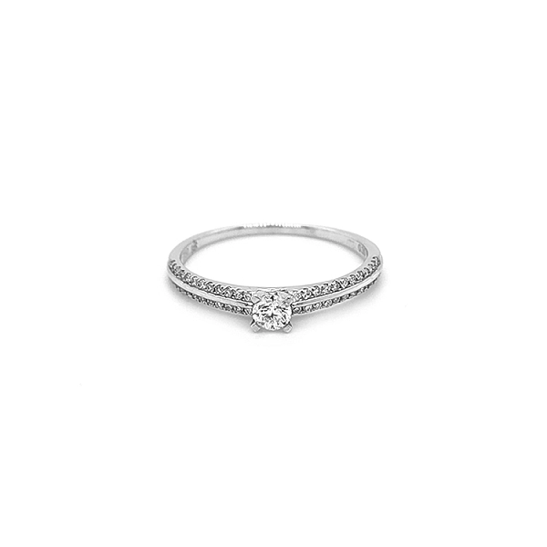 Gold Engagement Ring with Diamonds