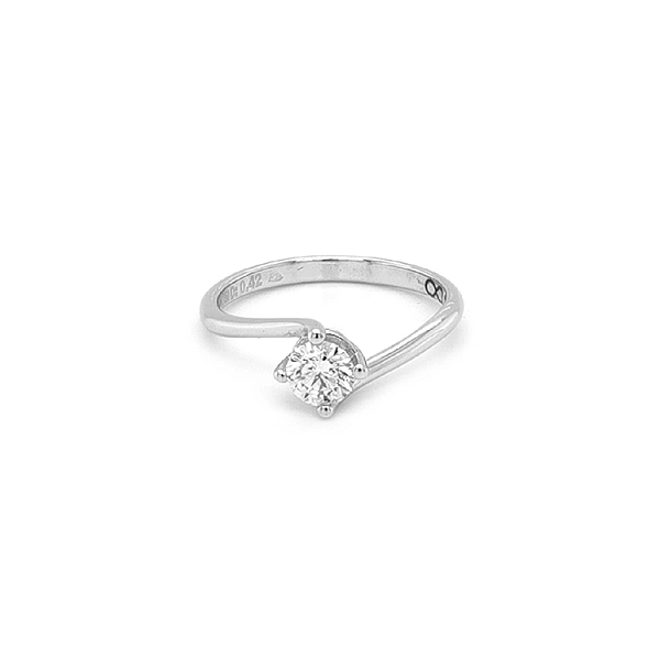 Gold Engagement Ring with Diamond