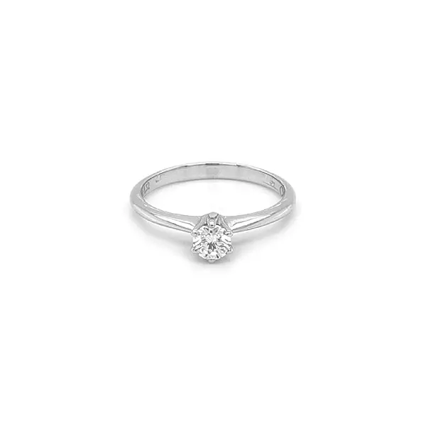 Gold Engagement Ring with Diamond