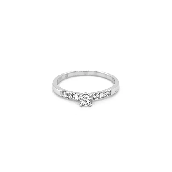 Gold Engagement Ring with Diamonds