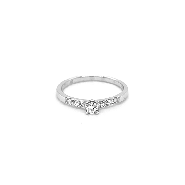Gold Engagement Ring with Diamonds