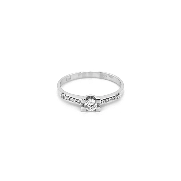 Gold Engagement Ring with Diamonds