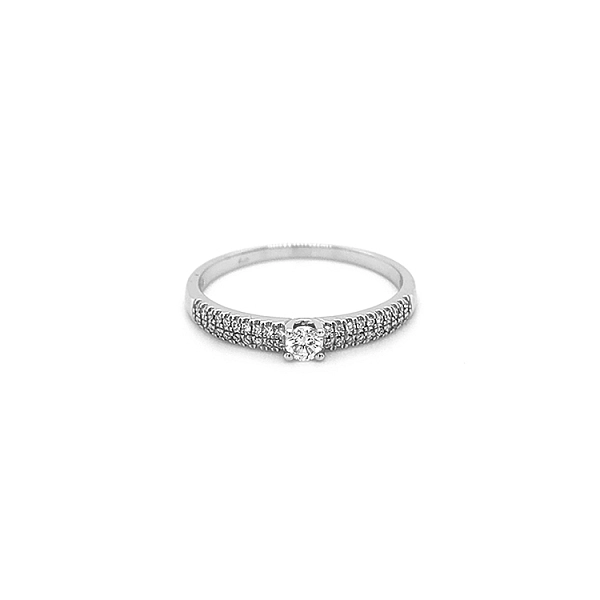 Gold Engagement Ring with Diamonds