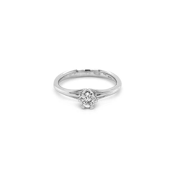 Gold Engagement Ring with Diamond