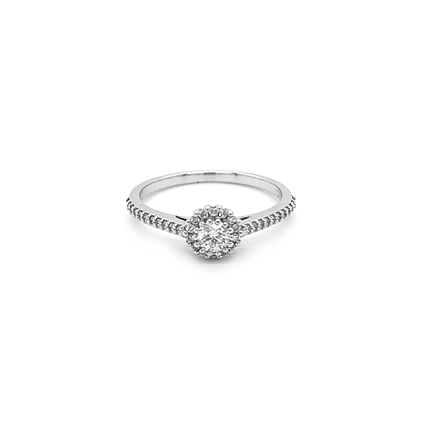 Gold Engagement Ring with Diamonds