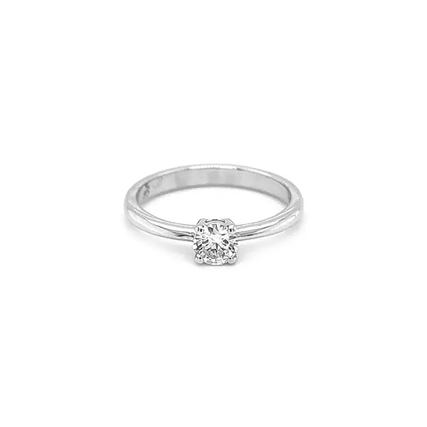 Gold Engagement Ring with Diamond