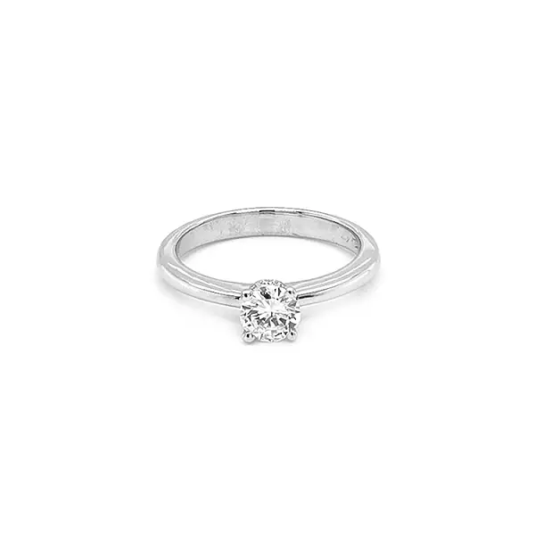 Gold Engagement Ring with Diamond