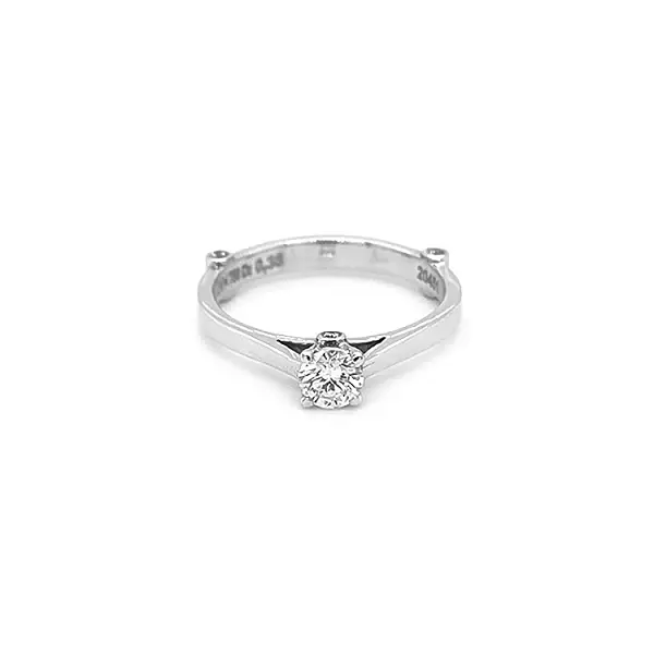 Gold Engagement Ring with Diamond