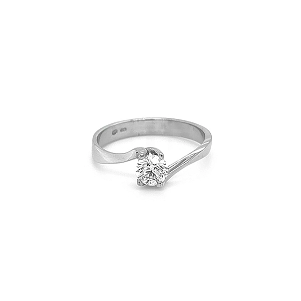 Gold Engagement Ring with Diamond