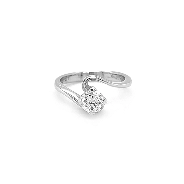 Gold Engagement Ring with Diamond