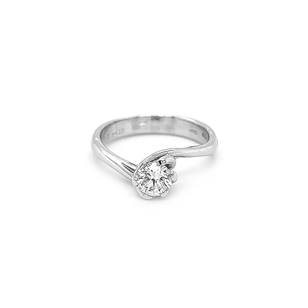 Gold Engagement Ring with Diamond