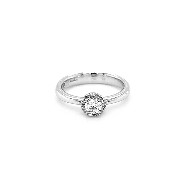 Gold Engagement Ring with Diamonds