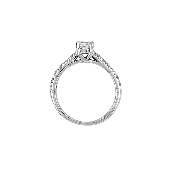 Gold Engagement Ring with Diamonds