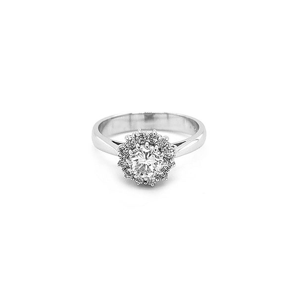 Gold Engagement Ring with Diamonds