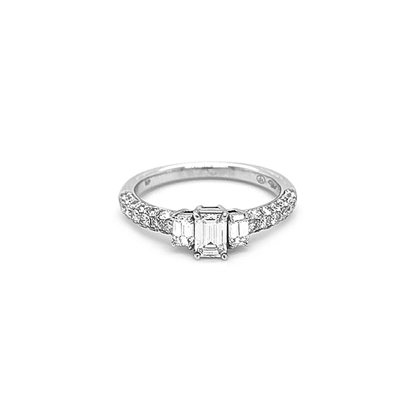 Gold Engagement Ring with Diamonds