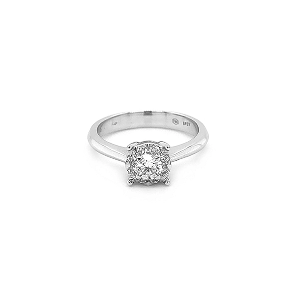 Gold Engagement Ring with Diamonds
