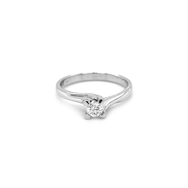 Gold Engagement Ring with Diamond