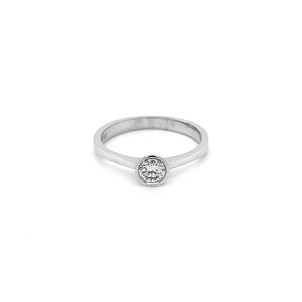 Gold Engagement Ring with Diamond