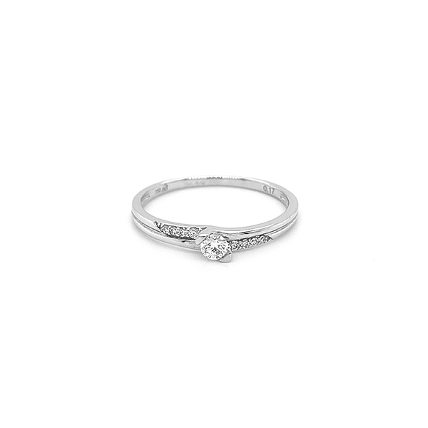 Gold Engagement Ring with Diamonds