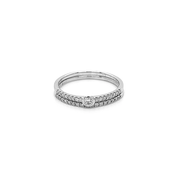 Gold Engagement Ring with Diamonds
