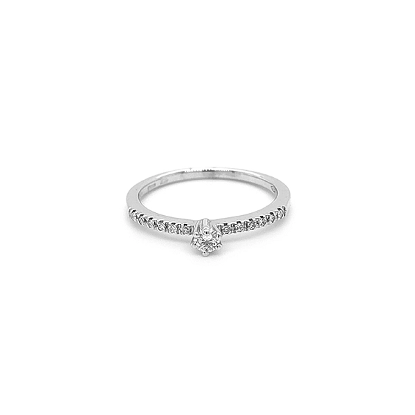 Gold Engagement Ring with Diamonds