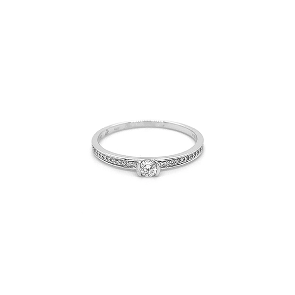 Gold Engagement Ring with Diamonds