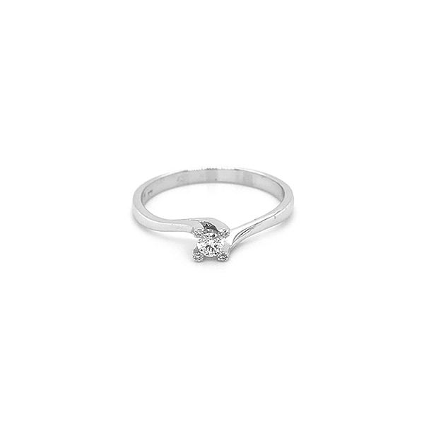 Gold Engagement Ring with Diamonds