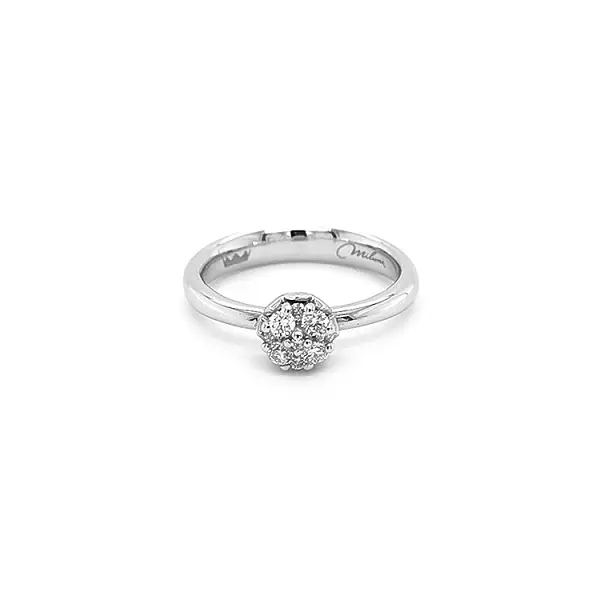Gold Engagement Ring with Diamonds