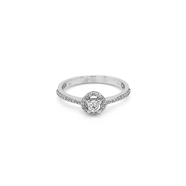 Gold Engagement Ring with Diamonds