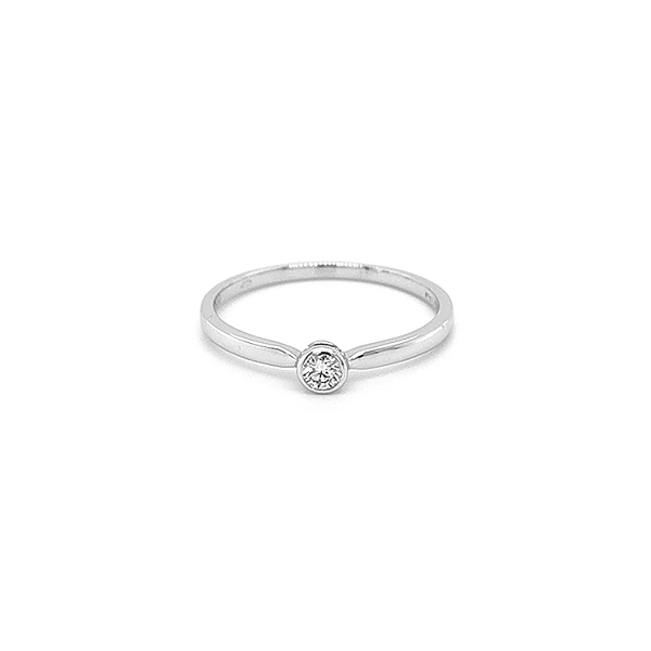 Gold Engagement Ring with Diamond