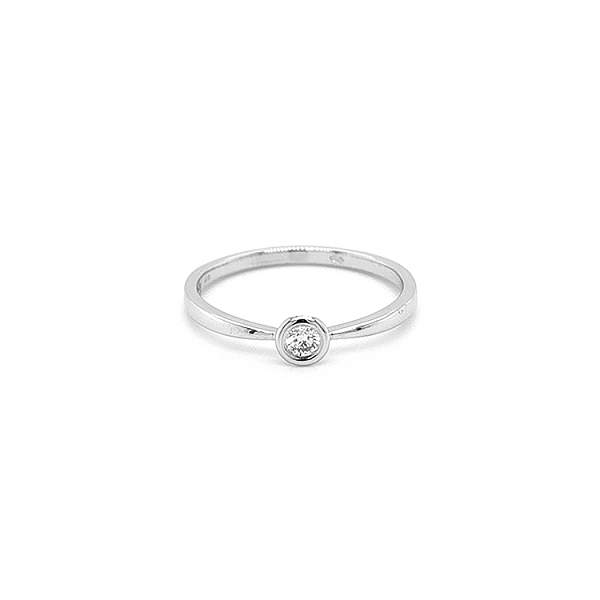 Gold Engagement Ring with Diamond