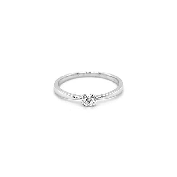 Gold Engagement Ring with Diamond