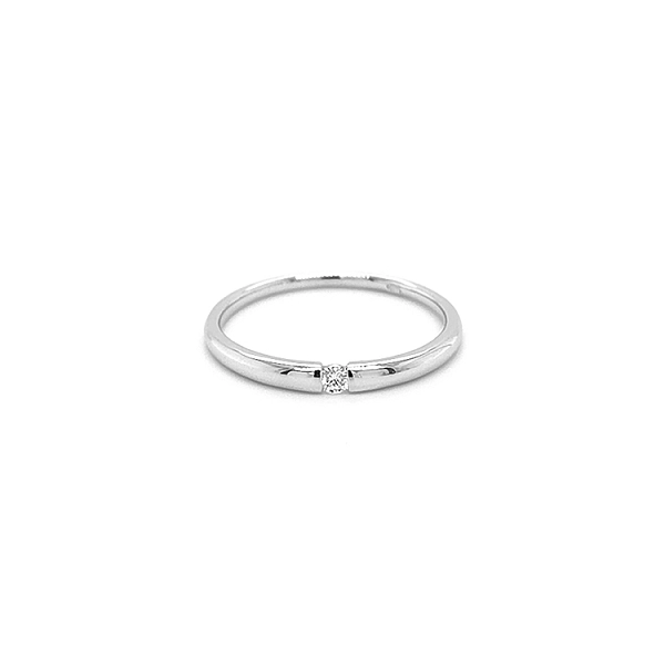 Gold Engagement Ring with Diamond