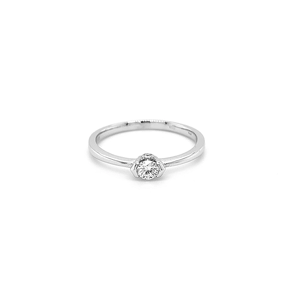 Gold Engagement Ring with Diamond