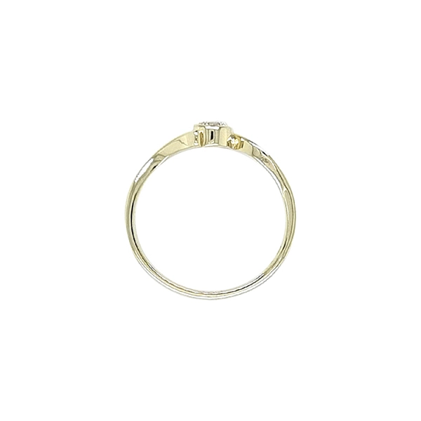 Gold Engagement Ring with Diamond
