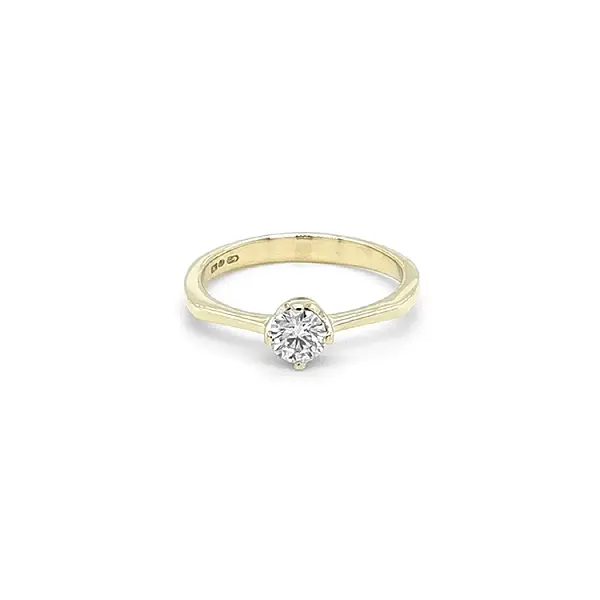 Gold Engagement Ring with Diamond