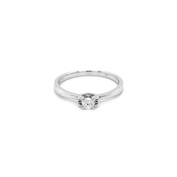 Gold Engagement Ring with Diamond