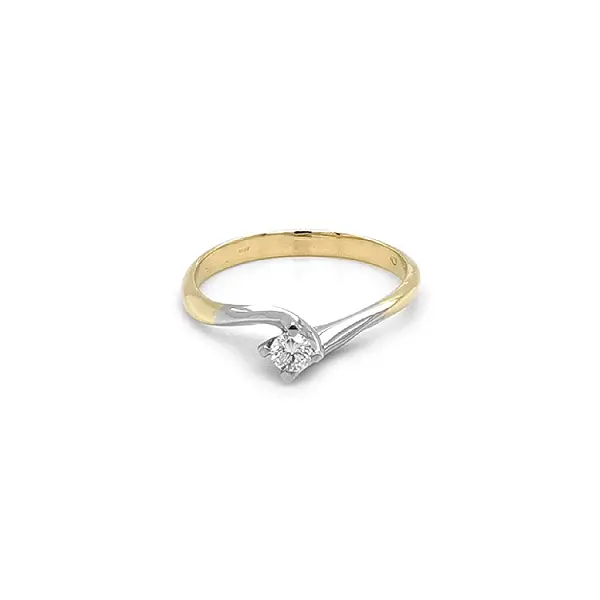Gold Engagement Ring with Diamond