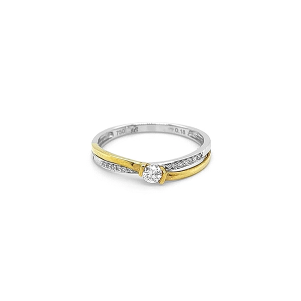 Gold Engagement Ring with Diamonds