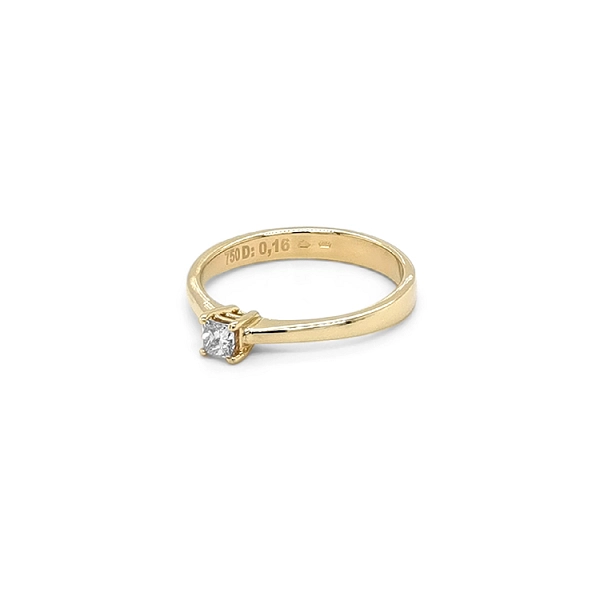 Gold Engagement Ring with Diamond
