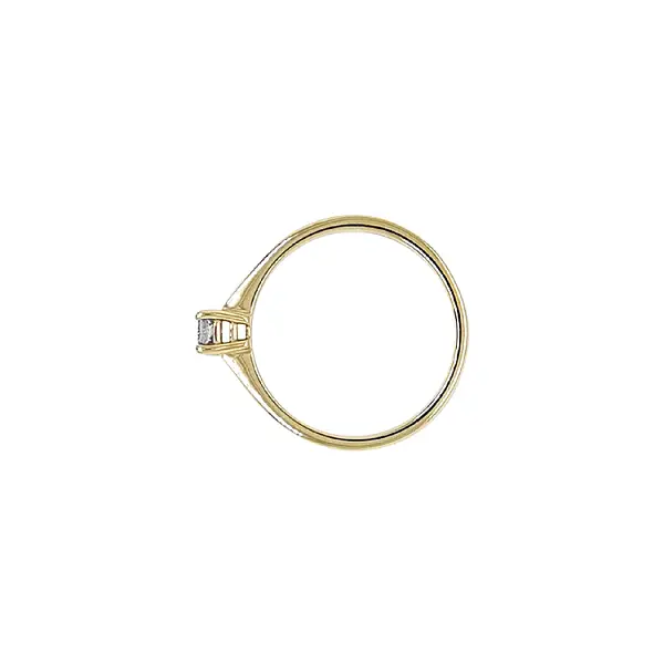 Gold Engagement Ring with Diamond