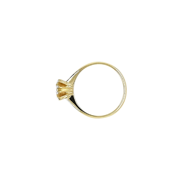 Gold Engagement Ring with Diamond