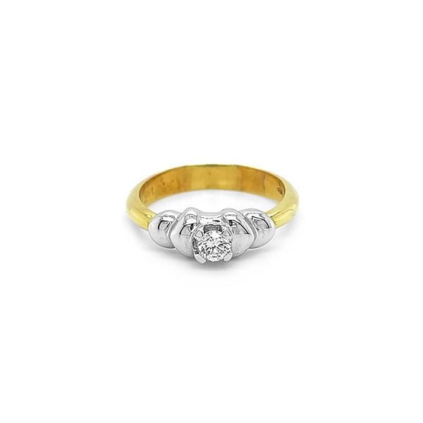 Gold Engagement Ring with Diamond