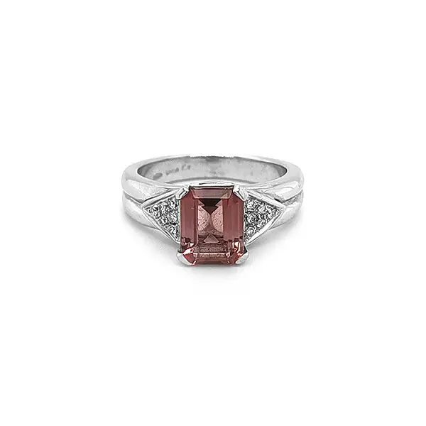 Gold Ring with Pink Tourmaline