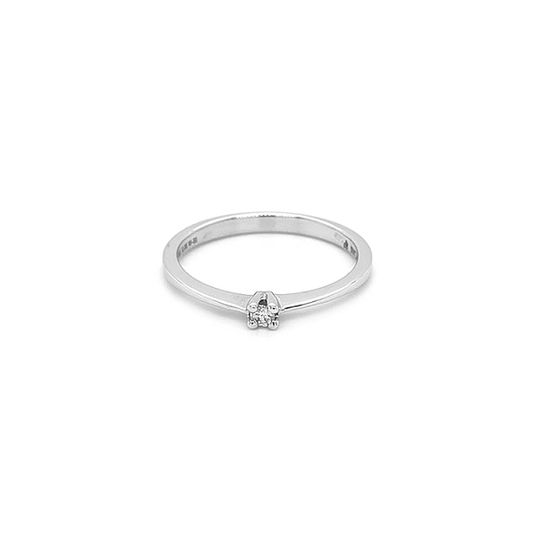 Gold Engagement Ring with Diamond